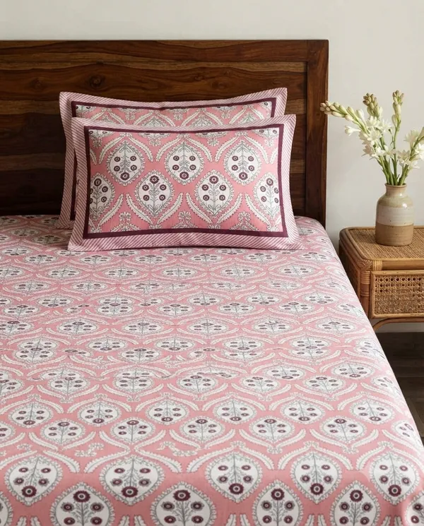 Bunio_100%_Cotton_King_Size__Bedsheet_—_Peach
