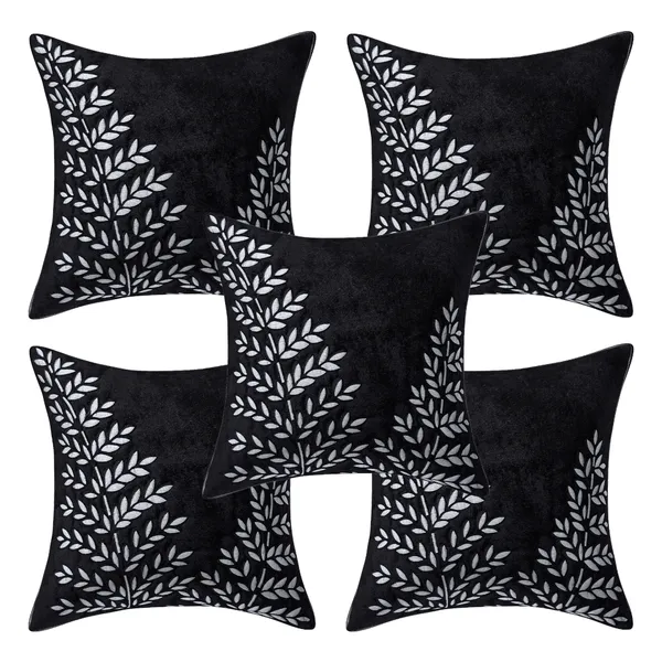 Black_Designer_Decorative_Velvet_Cushion_Covers_Set_of_5_Pieces