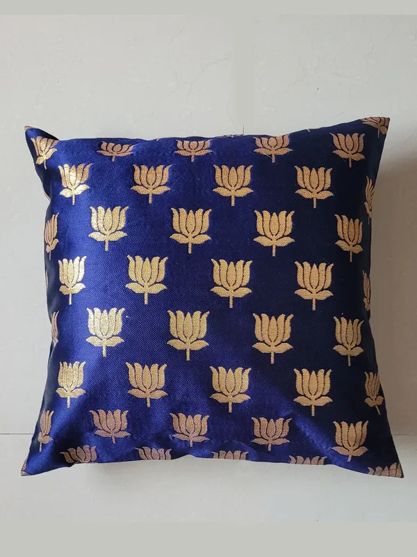 Ethnic_Lotus_Blue_Cushion_Covers_–_16"_x_16"_|_Indian_Festive_Décor