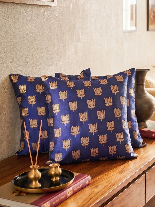 Ethnic_Lotus_Blue_Cushion_Covers_–_16"_x_16"_|_Indian_Festive_Décor