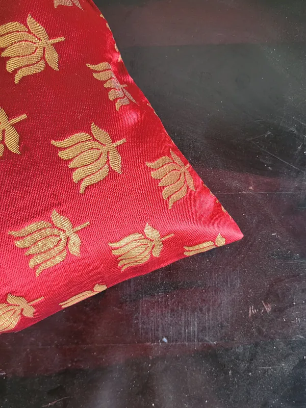 Ethnic_Lotus_Red_Cushion_Covers_–_16"_x_16"_|_Indian_Festive_Décor