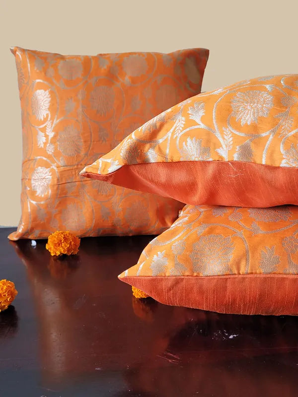 Ethnic_Motif_Orange_Cushion_Covers_–_16"_x_16"_|_Indian_Festive_Décor