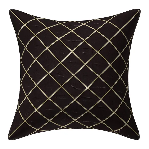 Brown_Decorative_Cross_Gold_Line_Brown_Silk_Cushion_Cover_Soft_Throw_Pillow_Case_For_Living_Room_Decor_Cushion_Covers_16_X_16_Inches_Set_Of_5_Pieces