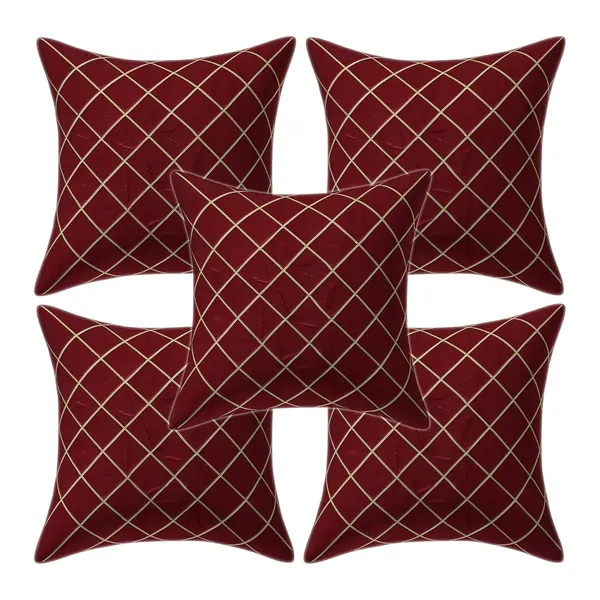Red_Decorative_Cross_Gold_Line_Silk_Cushion_Cover_Soft_Throw_Pillow_Case_For_Living_Room_Decor_Cushion_Covers_16_X_16_Inches_Set_Of_5_Pieces