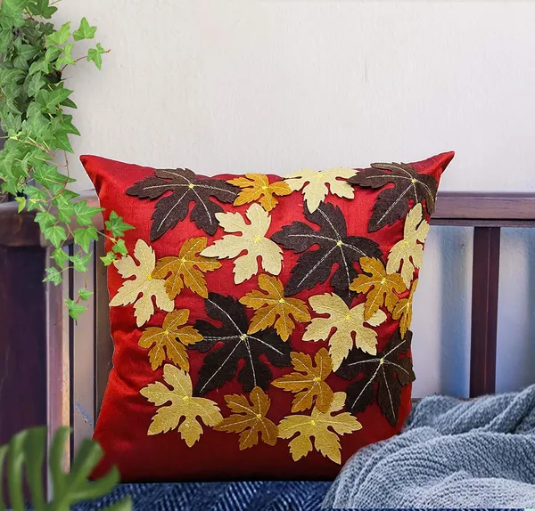Red_3D_Maple_Leaf_Silk_Cushion_Covers_I_Foam_Padded_I_Square_16_X_16_Inches_Set_Of_5_Pieces