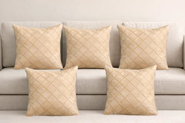 Cream_Decorative_Cross_Gold_Line_Cream_Silk_Cushion_Cover_Soft_Throw_Pillow_Case_For_Living_Room_Decor_Cushion_Covers_16_X_16_Inches_Set_Of_5_Pieces