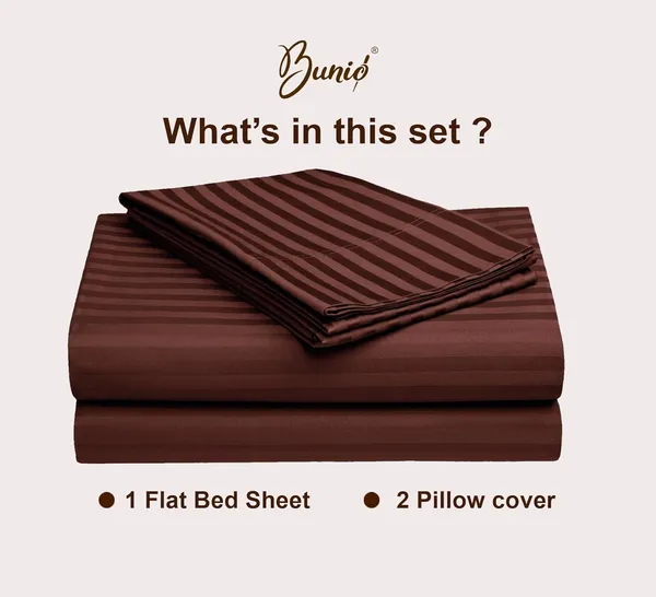 Brown_210_Tc_Satin_Stripe_Pure_Cotton_Bedsheet_With_2_Pillow_Covers_King_Size_100_X_108