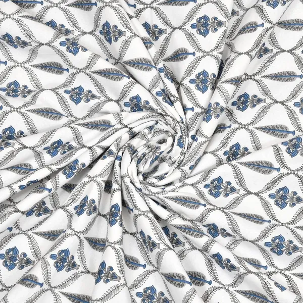Blue_&_White_100%_Cotton_Reversibe_Dohar_Doube_Bed_Size_90_Inch_X_100_Inch