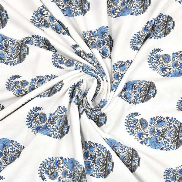 Blue_&_White_100%_Cotton_Reversibe_Dohar_Doube_Bed_Size_90_Inch_X_100_Inch