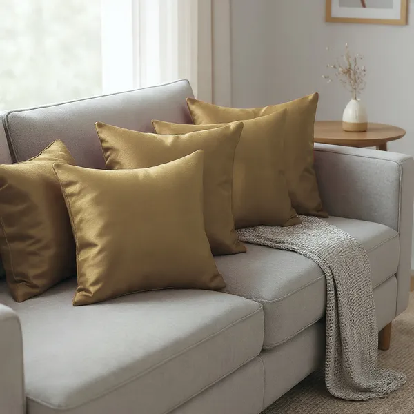 Gold_Silk_Plain_Cushion_Covers_16_X_16_Inches_Set_Of_5_Pieces