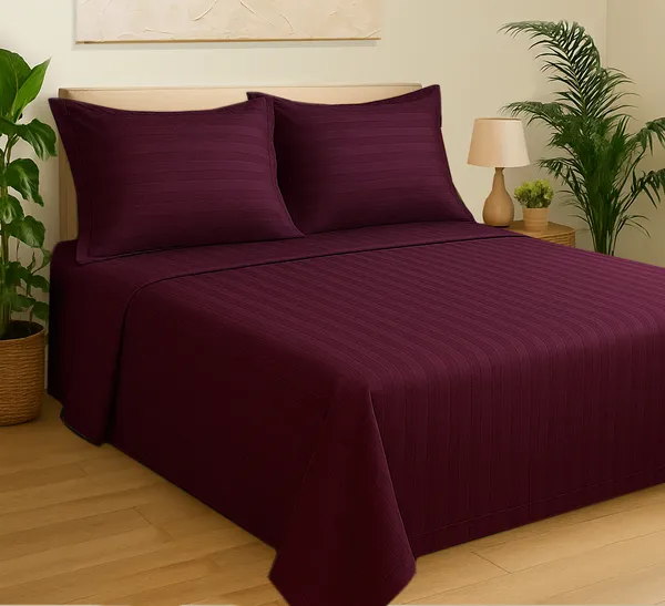 Purple_210_Tc_Satin_Stripe_Pure_Cotton_Bedsheet_With_2_Pillow_Covers_King_Size_100_X_108
