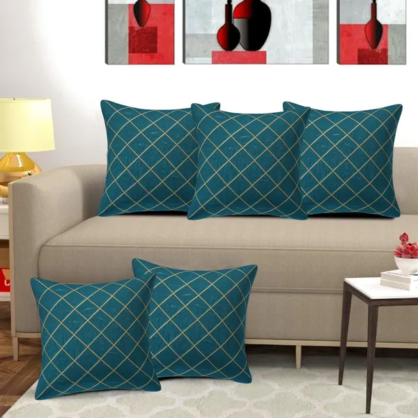 Blue_Decorative_Cross_Gold_Line_Silk_Cushion_Cover_-_Set_of_5_Pieces
