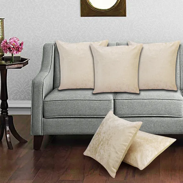 Cream_Velvet_Decorative_Soft_Plain_Cushion_Covers,_16_x_16_inches_-_Set_of_5_Pieces