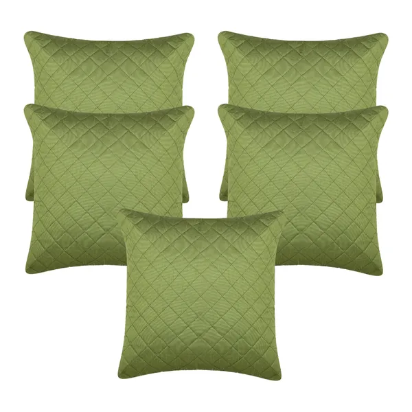 BUNIO_Diamond_Design_Silk_Cushion_Covers_Quilted_-_16_x_16_inches_-_Set_of_5_Pieces