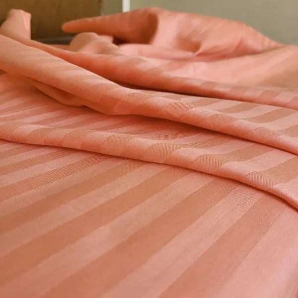 Peach_210_TC_Satin_Stripe_Pure_Cotton_Bedsheet_with_2_pillow_covers_-_King_Size_100_x_108