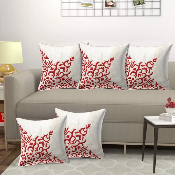 Cream_Designer_Decorative_Velvet_Cushion_Covers_Set_of_5_Pieces