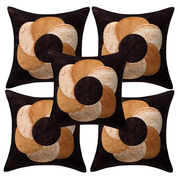 Brown_Designer_Decorative_Multi_Circle_Velvet_Cushion_Covers_-_16_x_16_inches_-_Set_of_5_Pieces
