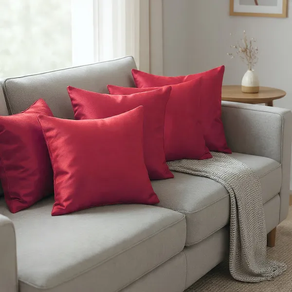 Red_Silk_Plain_Cushion_Covers_16_X_16_Inches_Set_Of_5_Pieces
