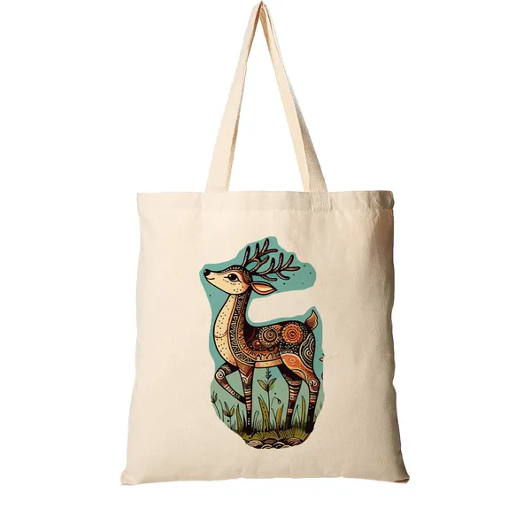 Off_White_Canvas_Tote_Bag_With_Artistic_Deer_Print_(14_X_16_Inch)