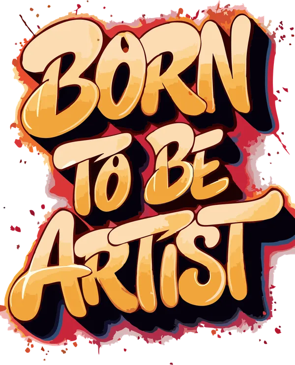 Black_Born_To_Be_Artist_Tote_Bag_(14_X_16_Inch)