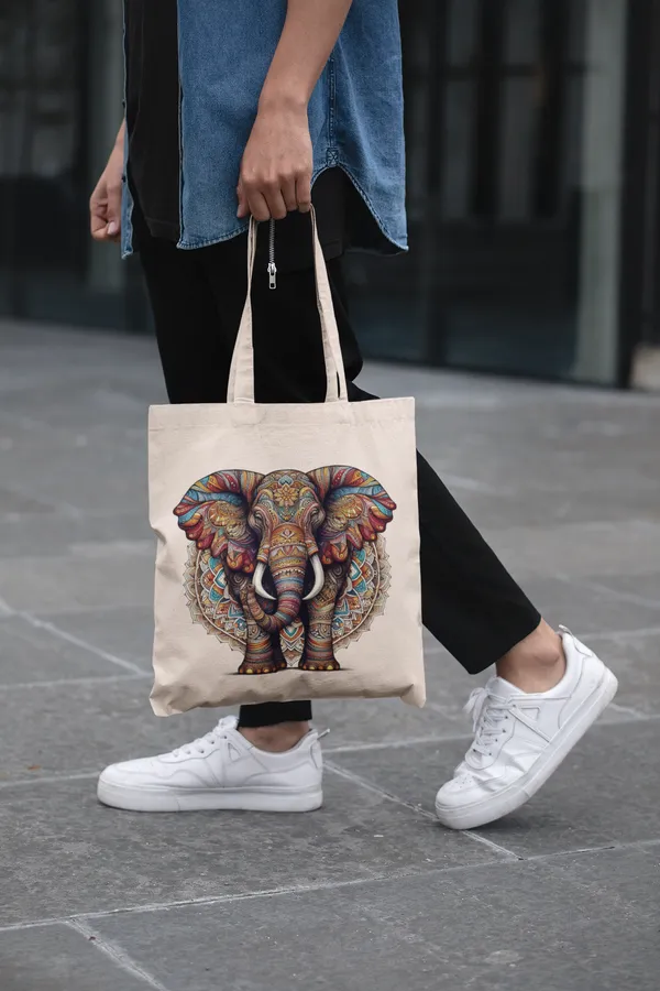 Off_White_Elephant_Print_Canvas_Tote_Bag_(14_X_16_Inch)