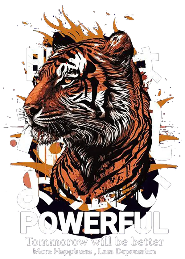 Black_Powerful_Tiger_Tote_Bag_(14_X_16_Inch)