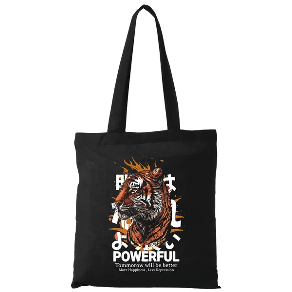 Black_Powerful_Tiger_Tote_Bag_(14_X_16_Inch)