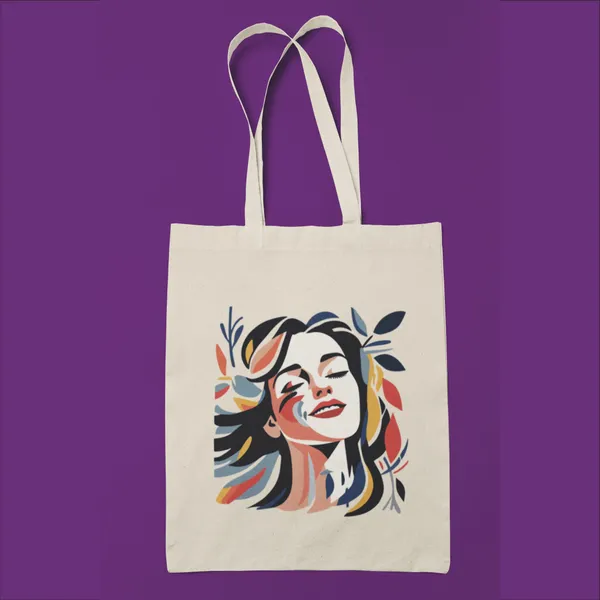 Off_White_Canvas_Tote_Bag_With_Artistic_Woman_Portrait_(14_X_16_Inch)