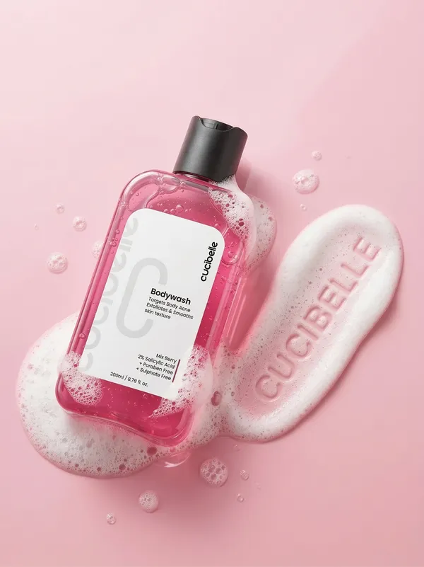 CUCIBELLE_Pink_And_Green_Body_Wash_For_Body_Cleansing