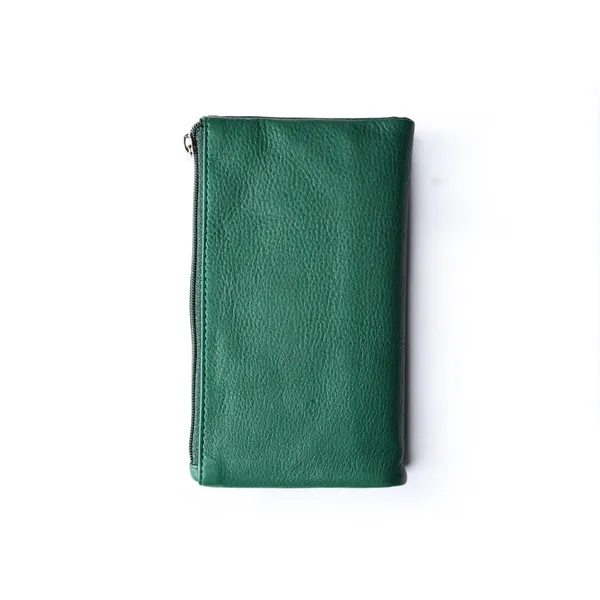 Green_Leather_Signature_Long_Wallet_For_Female