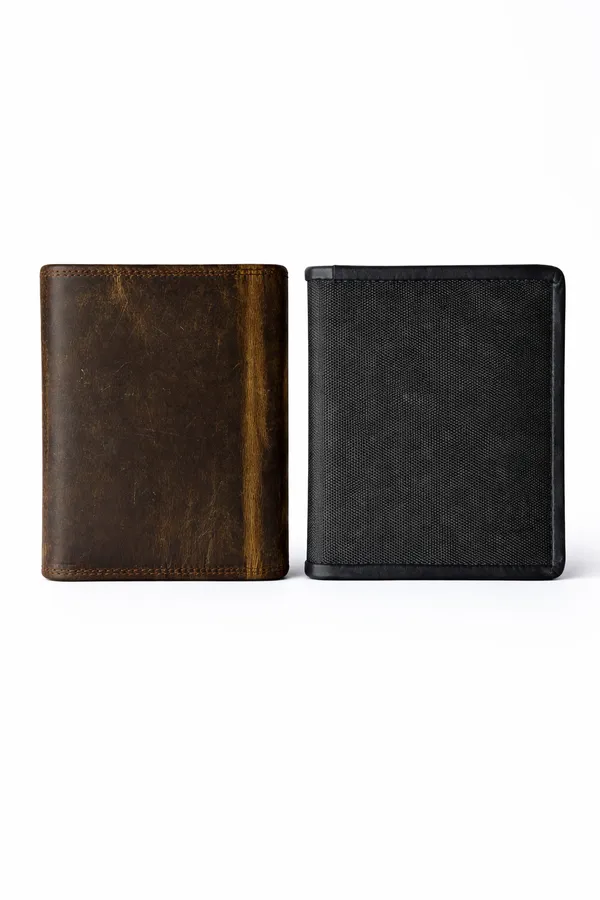 Pack_Of_2_Black_Canvas_And_Leather_Pulse_Wallet_For_Unisex_