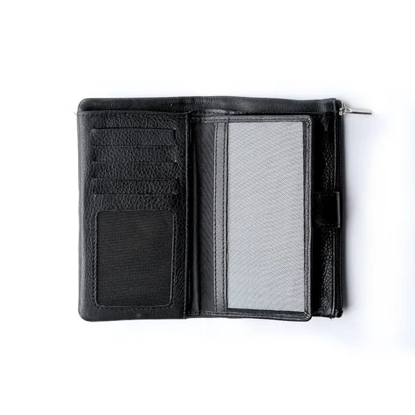 Black_Leather_Signature_Long_Wallet_For_Female