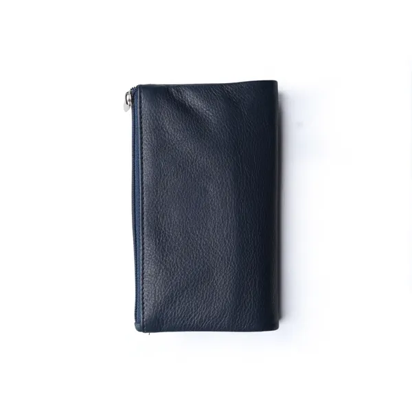 Blue_Leather_Signature_Long_Wallet_For_Female