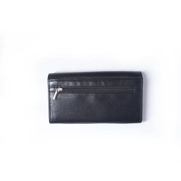 Black_Leather_Signature_Compact_Purse_For_Female