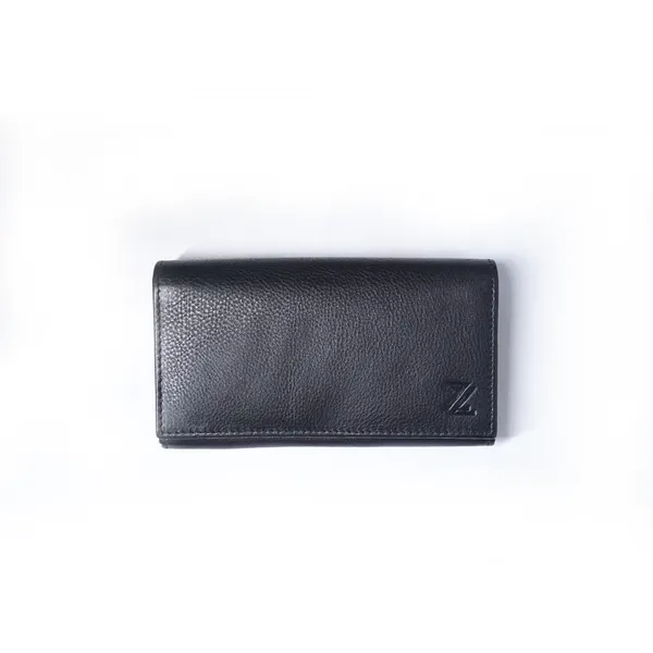 Black_Leather_Signature_Compact_Purse_For_Female