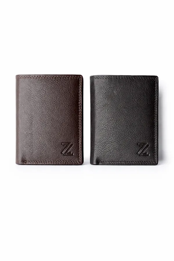 Pack_Of_2_Brown_And_Black_Leather_Signature_Bi_Fold_For_Male_