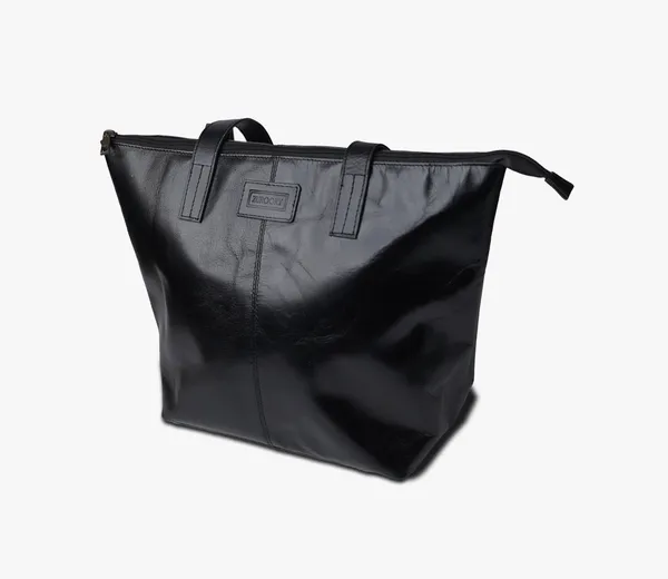 Black_Leather_Signature_Tote_For_Female