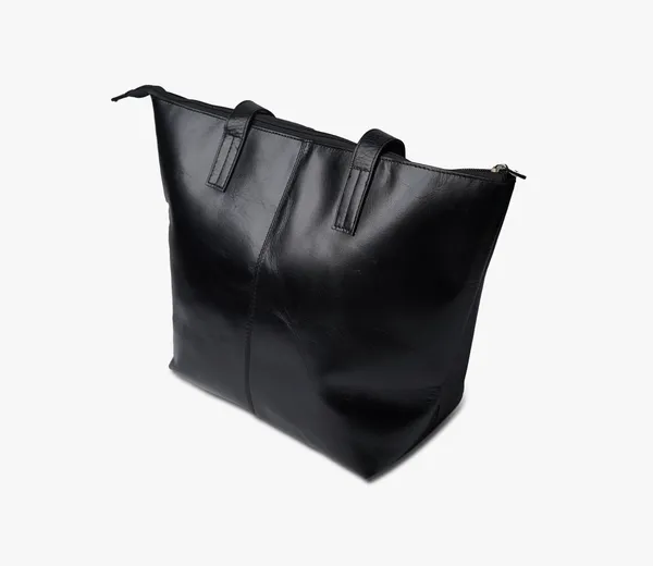 Black_Leather_Signature_Tote_For_Female