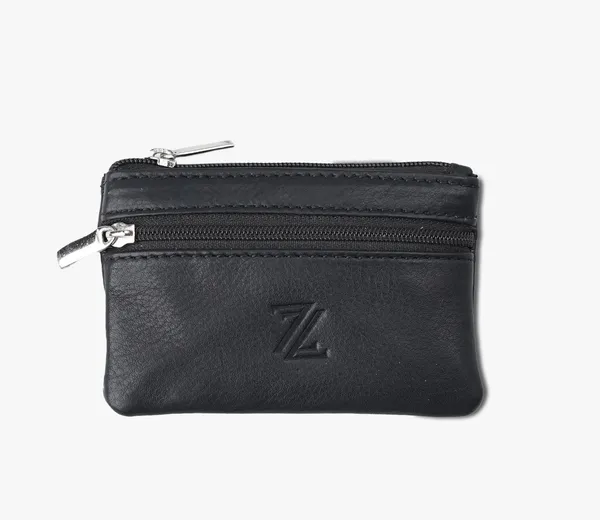 Black_Leather_Signature_Key_Pouch_For_Unisex