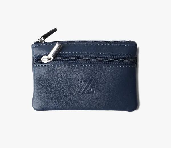 Blue_Leather_Signature_Key_Pouch_For_Unisex