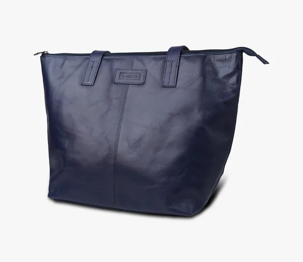 Blue_Leather_Signature_Tote_For_Female