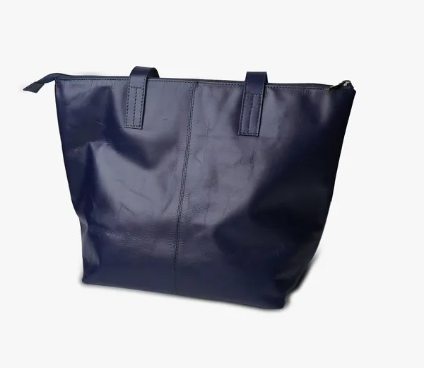 Blue_Leather_Signature_Tote_For_Female