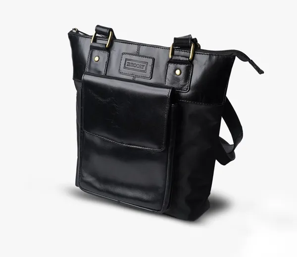Black_Canvas_And_Leather_Pulse_Handbag_For_Female