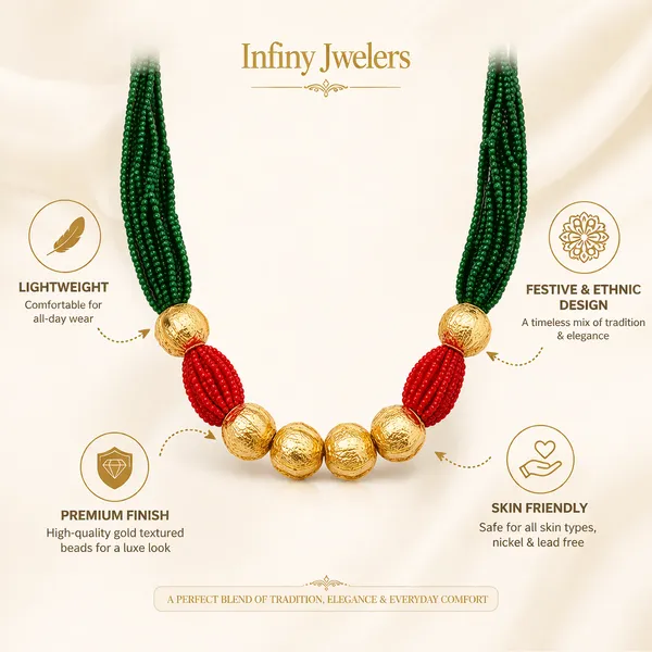 Infiny_Traditional_Gold_Bead_Necklace_with_Red_&_Green_Multi-Strand_Beads_|_Festive_&_Wedding_Ethnic_Jewelry_for_Women_|_Infiny_Jwelers