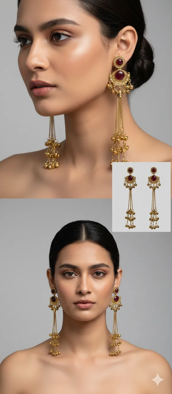 Traditional_Gold-Tone_Long_Earrings_with_Maroon_Stone,_Chain_Tassels_&_Hanging_Beads_for_Women