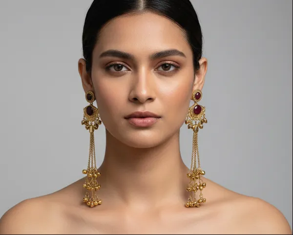 Traditional_Gold-Tone_Long_Earrings_with_Maroon_Stone,_Chain_Tassels_&_Hanging_Beads_for_Women