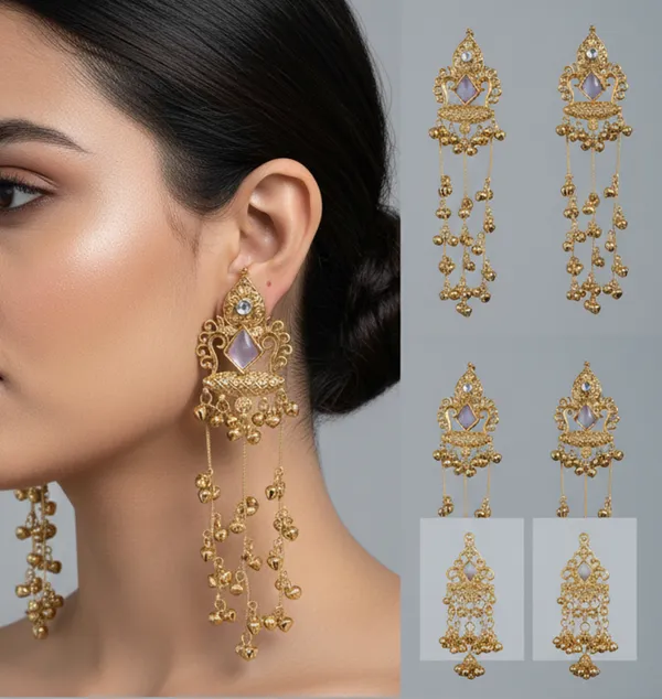 Traditional_Gold-Tone_Long_Jhumka_Earrings_with_Light_Pink_Stone_&_Hanging_Beads_for_Women