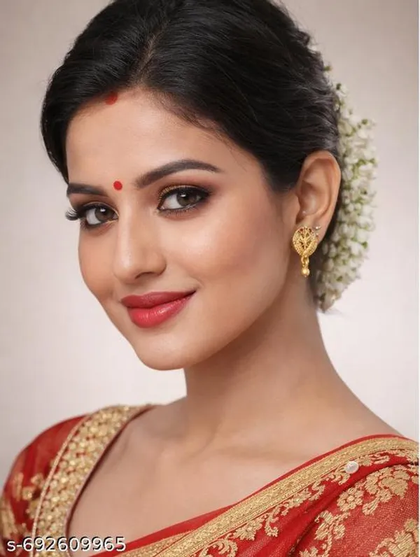 Rajwadi_Leaf_Design_Gold_Dangler_Earrings