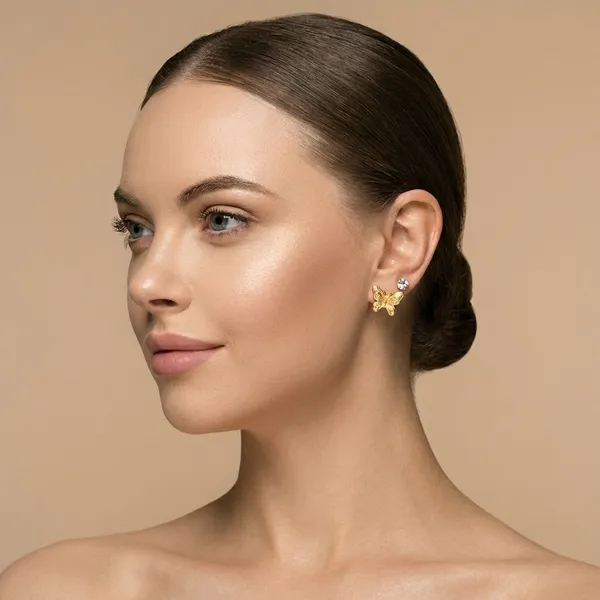 Golden_Plated_Floral_Charm_Stud_Earrings_–_Pack_Of_6
