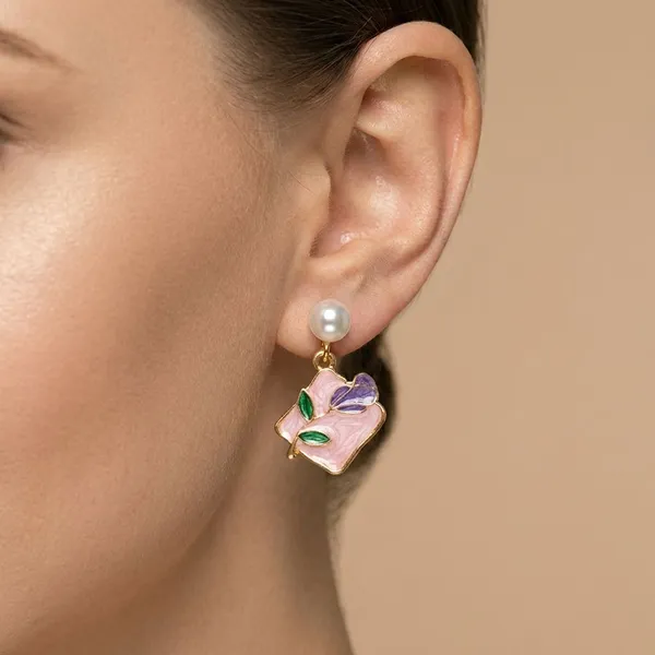 Golden_Plated_Floral_Charm_Stud_Earrings_–_Pack_Of_6
